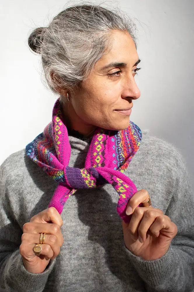 Eribé Fairisle Salsa Tango Knitted Neckerchief