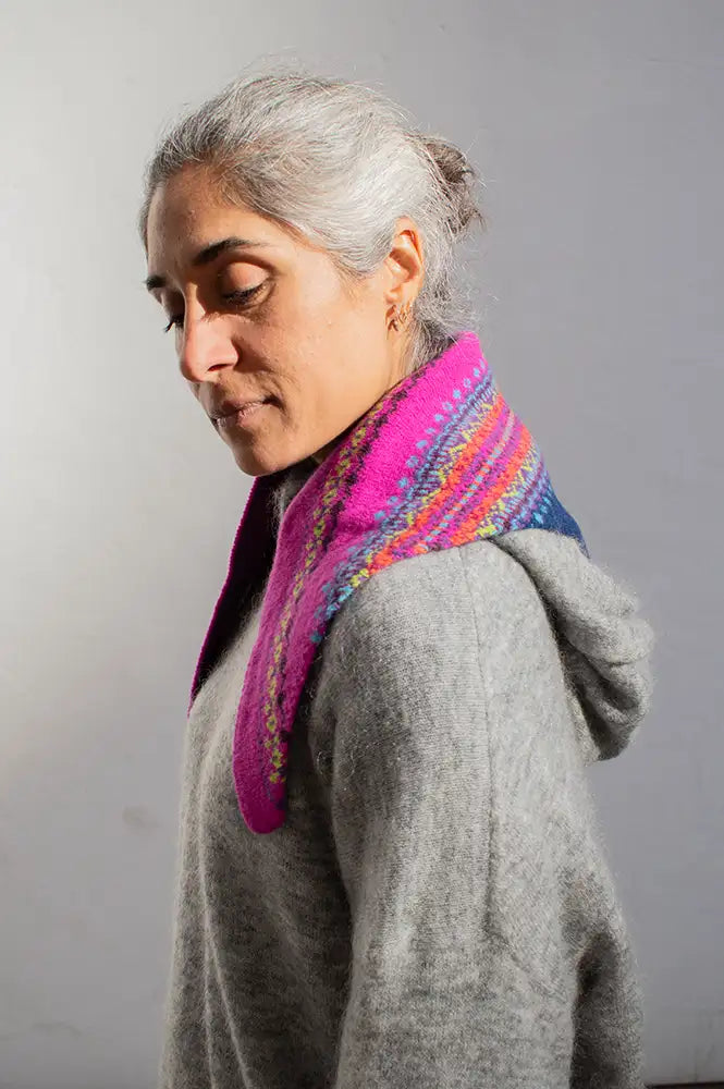 Eribé Fairisle Salsa Tango Knitted Neckerchief