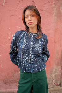 Maison Hotel Sora Shibori Ink Blouse - The Mercantile London