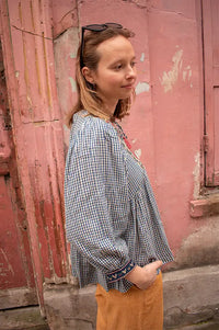 Maison Hotel April Gingham Bloom Blouse - The Mercantile London