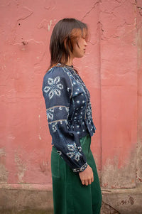 Maison Hotel Sora Shibori Ink Blouse - The Mercantile London