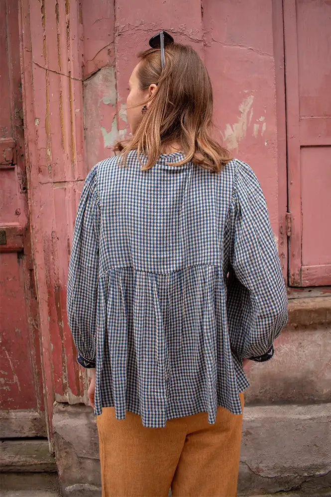 Maison Hotel April Gingham Bloom Blouse - The Mercantile London