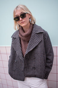 Object Keily Check Morel and White Jacket - The Mercantile London