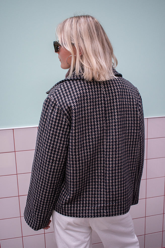 Object Keily Check Morel and White Jacket - The Mercantile London