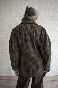 Seventy + Mochi Bette Cacao Houndstooth Denim Jacket - The Mercantile London