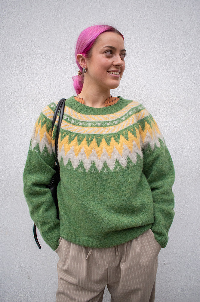 Howlin' Broken Flowers Mossy Knitted Jumper - The Mercantile London