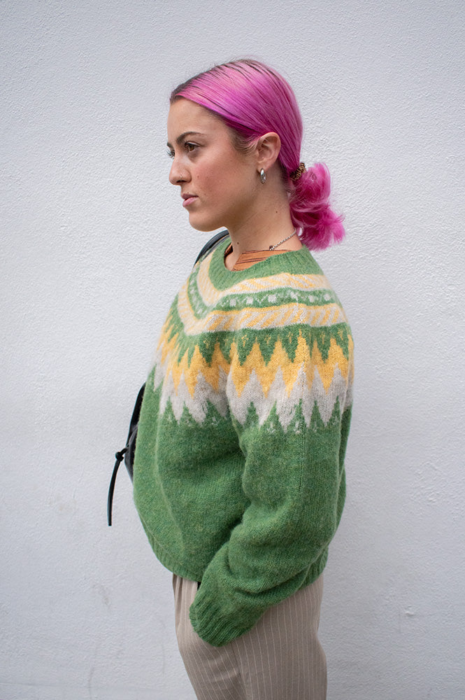 Howlin' Broken Flowers Mossy Knitted Jumper - The Mercantile London