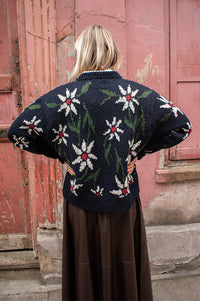 Howlin' Flower Print Navy Cardigan