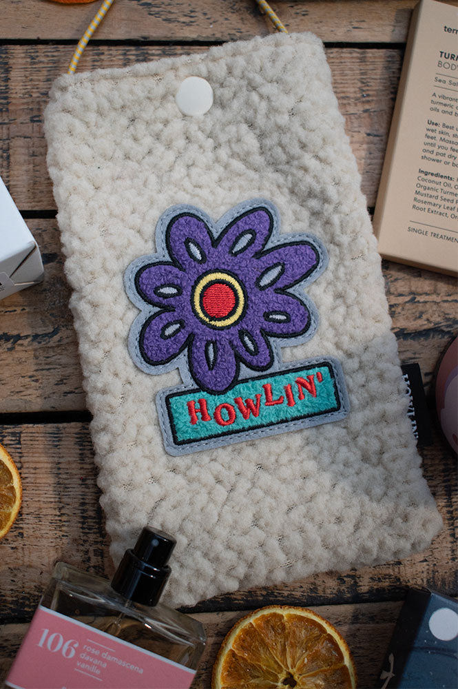 Howlin Ecru Flower Pouch - The Mercantile London