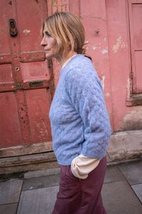 Numph Riette Hydrangea Leaf Pointelle Jumper