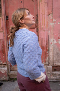 Numph Riette Hydrangea Leaf Pointelle Jumper