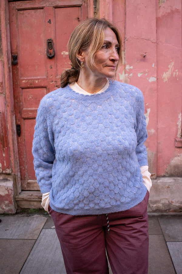 Numph Riette Hydrangea Leaf Pointelle Jumper