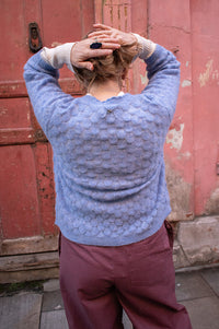 Numph Riette Hydrangea Leaf Pointelle Jumper