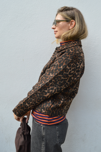 ICHI Woola Leopard Print Jacket