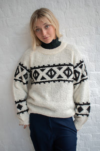 ICHI Carani Birch Long Sleeve Jumper - The Mercantile London