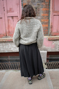 ICHI Lirina Black Bubble Maxi Skirt - The Mercantile London