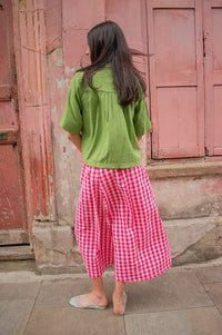 ICHI Felica Pink Berry Skirt - The Mercantile London