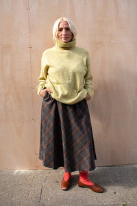 ICHI Kamara Leek Green Roll Neck Jumper