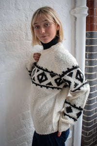 ICHI Carani Birch Long Sleeve Jumper - The Mercantile London