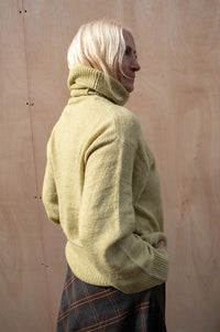 ICHI Kamara Leek Green Roll Neck Jumper
