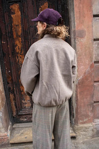 ICHI Jannet Taupe Grey Bomber Jacket
