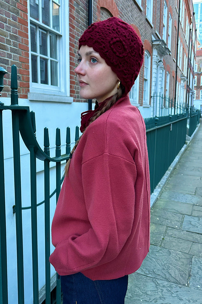 ICHI Ballia Cowhide Red Jumper