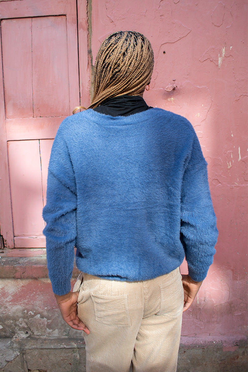 ICHI Brula Navy Peony Cardigan - The Mercantile London