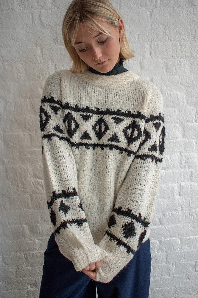 ICHI Carani Birch Long Sleeve Jumper - The Mercantile London
