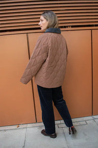 ICHI Sonora Cocoa Brown Quilted Jacket