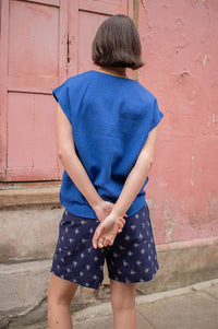 Bibico Petra Navy Ikat Shorts - The Mercantile London