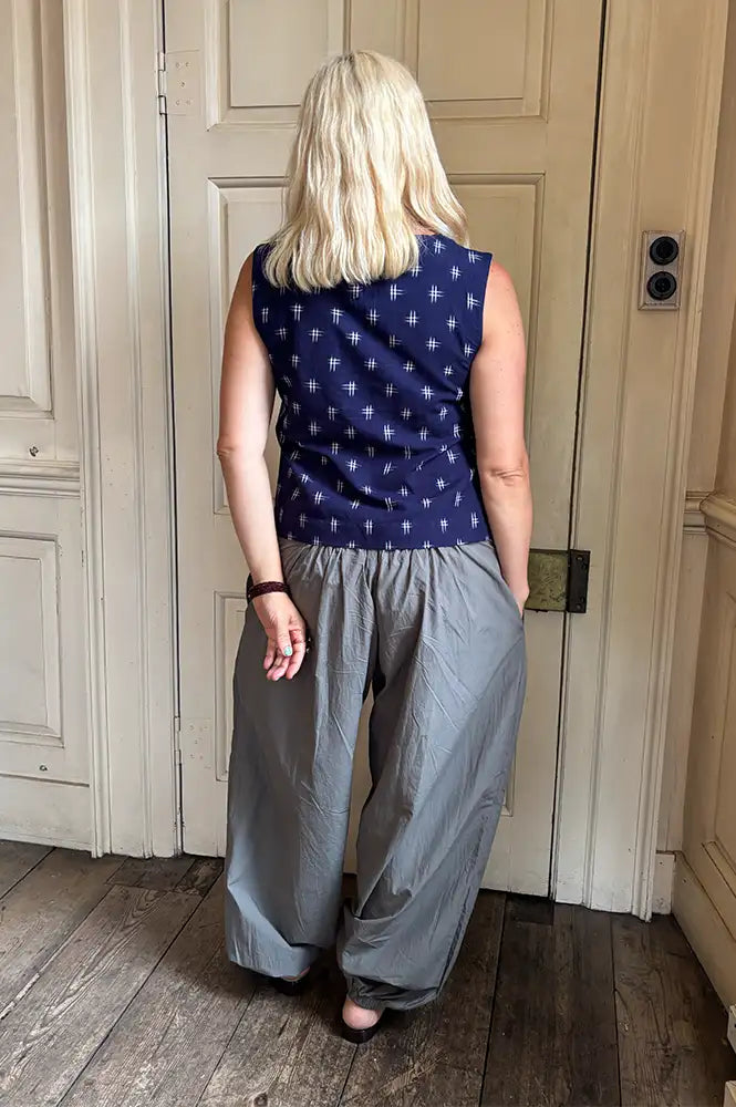 Bibico Pippa Navy Ikat Top