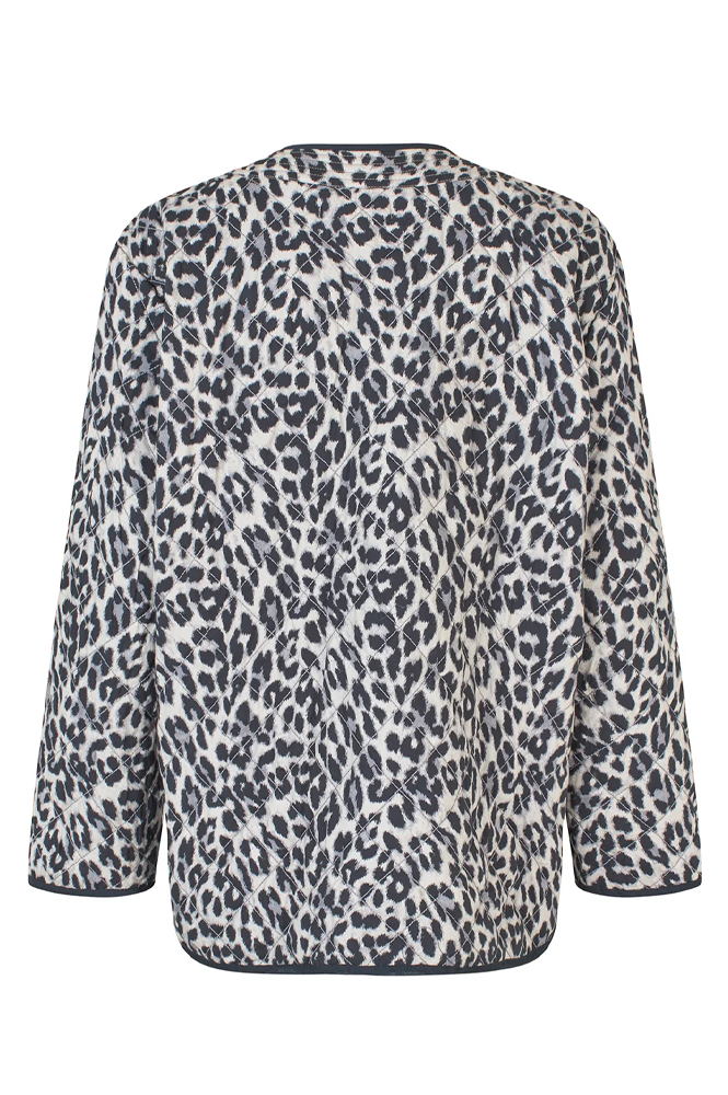 Lolly's Laundry Lily Quilted Grey Leopard Jacket - The Mercantile London