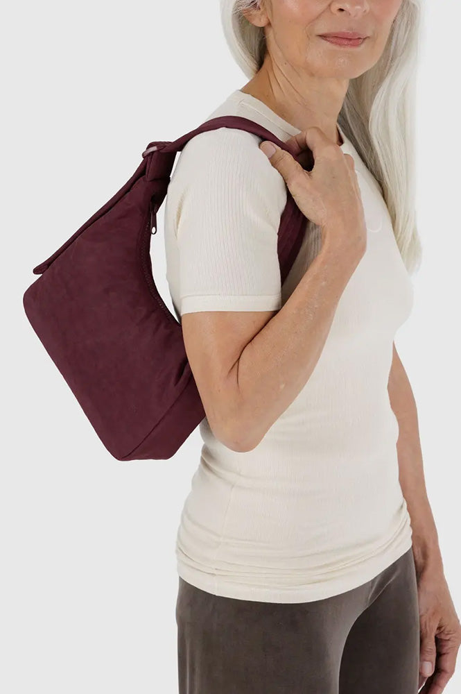 Baggu Mini Nylon Mahogany Shoulder Bag - The Mercantile London