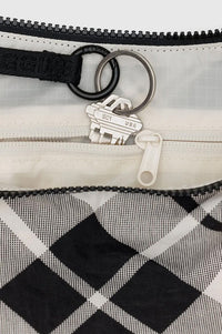 Baggu Medium Nylon Mixed Plaid Crescent Bag - The Mercantile London