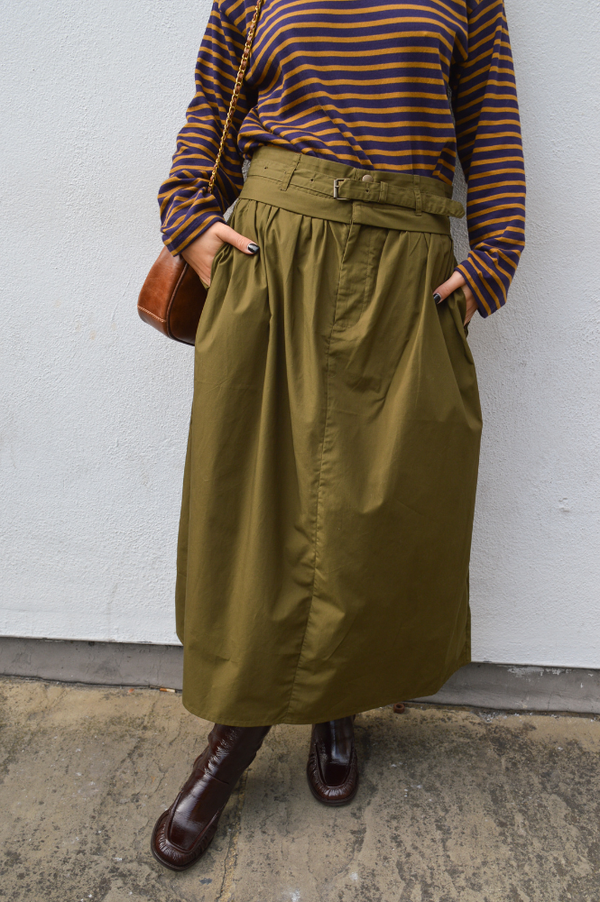 Indi & Cold Poplin Military Skirt