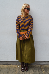 Indi & Cold Poplin Military Skirt