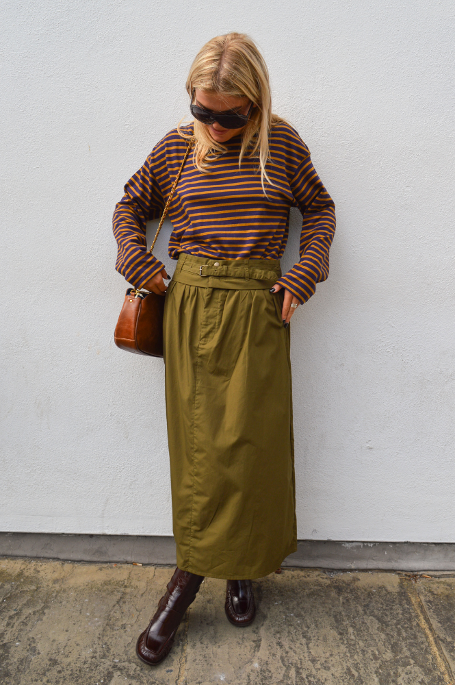 Indi & Cold Poplin Military Skirt