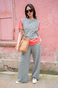 Indi & Cold Mint Green Gingham Trousers - The Mercantile London