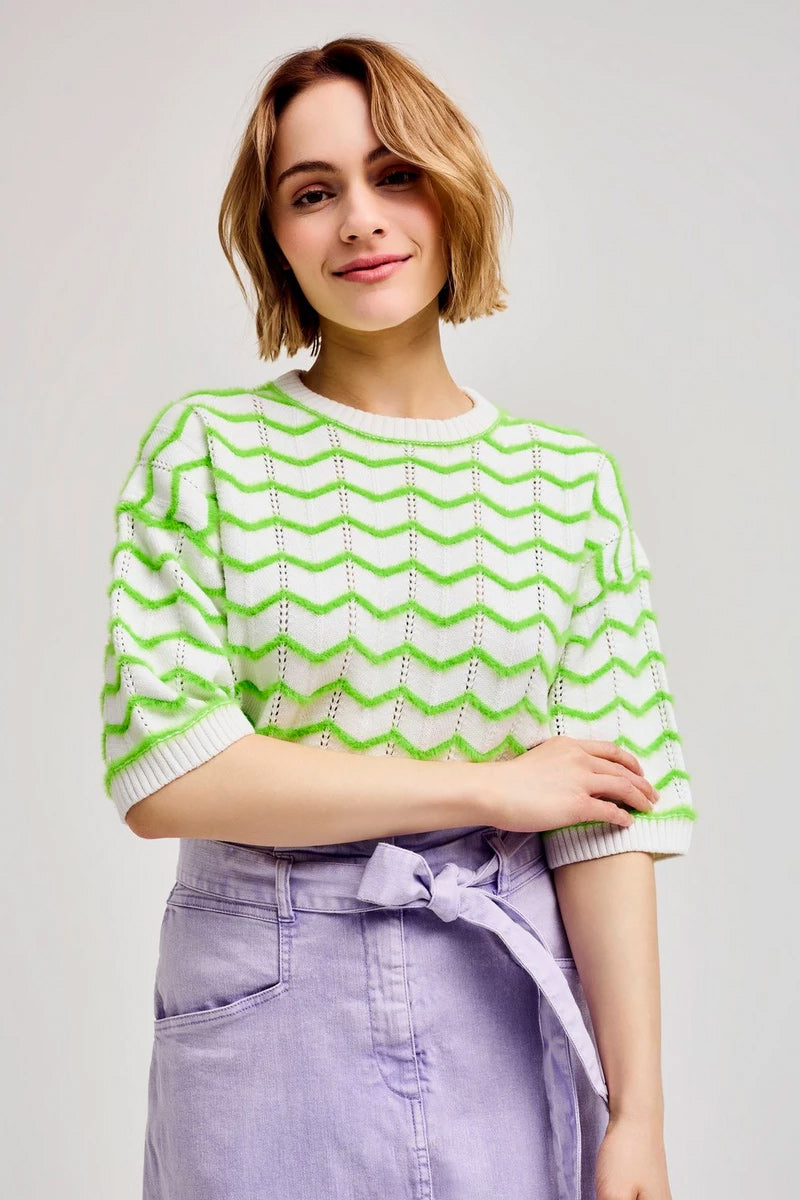 CKS Penfold Bright Green Knitted Top