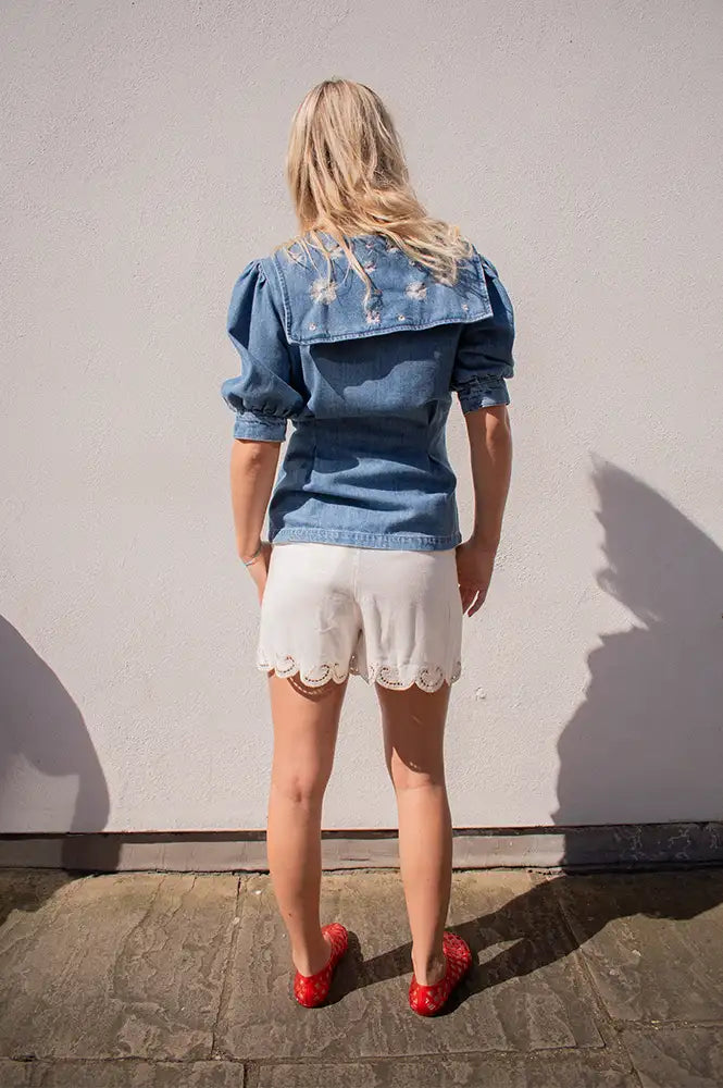 Indi & Cold Stone Embroidered Shorts - The Mercantile London