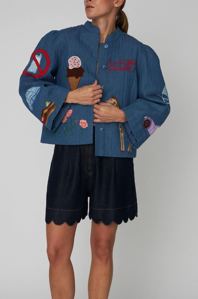 Stella Nova Out of Office Summer Blue Jacket - The Mercantile London