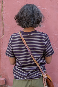 Baum Und Pferdgarten Jawo Plum Stripe Polo Top - The Mercantile London