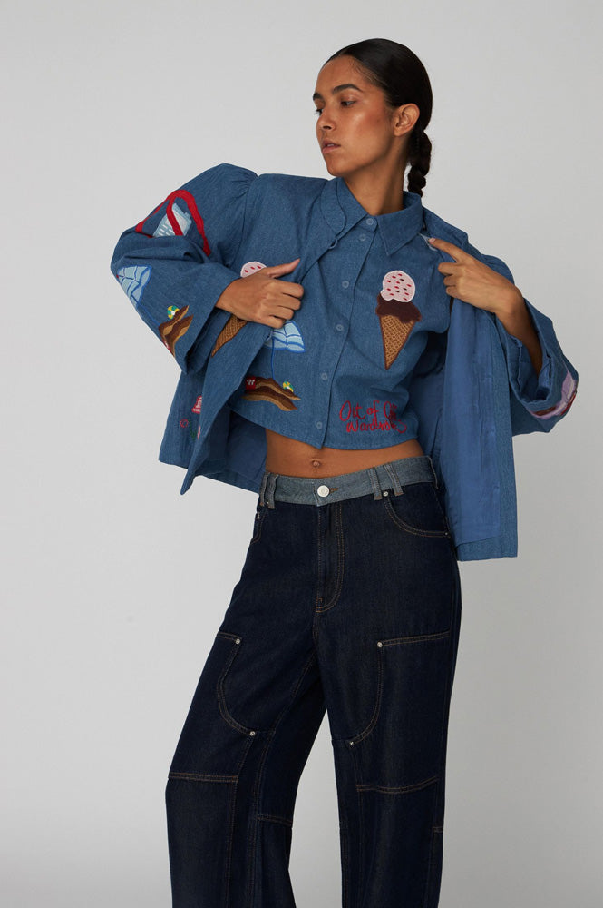 Stella Nova Out of Office Summer Blue Jacket - The Mercantile London