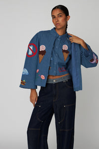 Stella Nova Out of Office Summer Blue Jacket - The Mercantile London