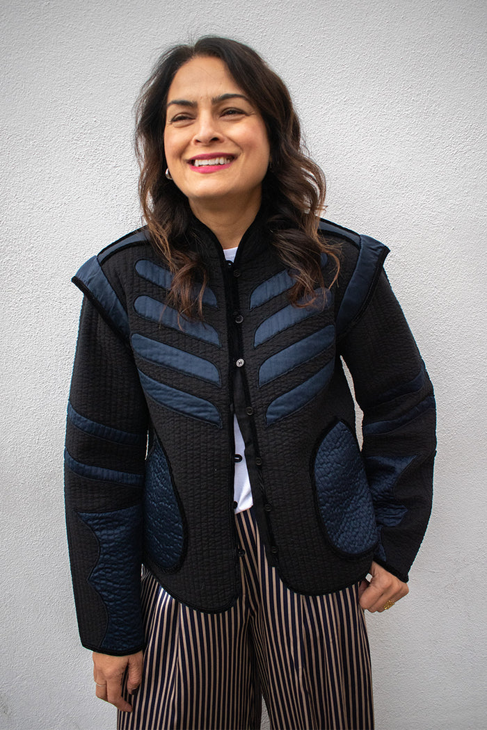 Stella Nova Black Moon And Star Embroidered Jacket - The Mercantile London