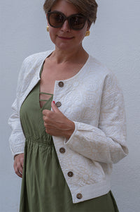 Maison Hotel Boticcelli Tesela Ivory Jacket - The Mercantile London