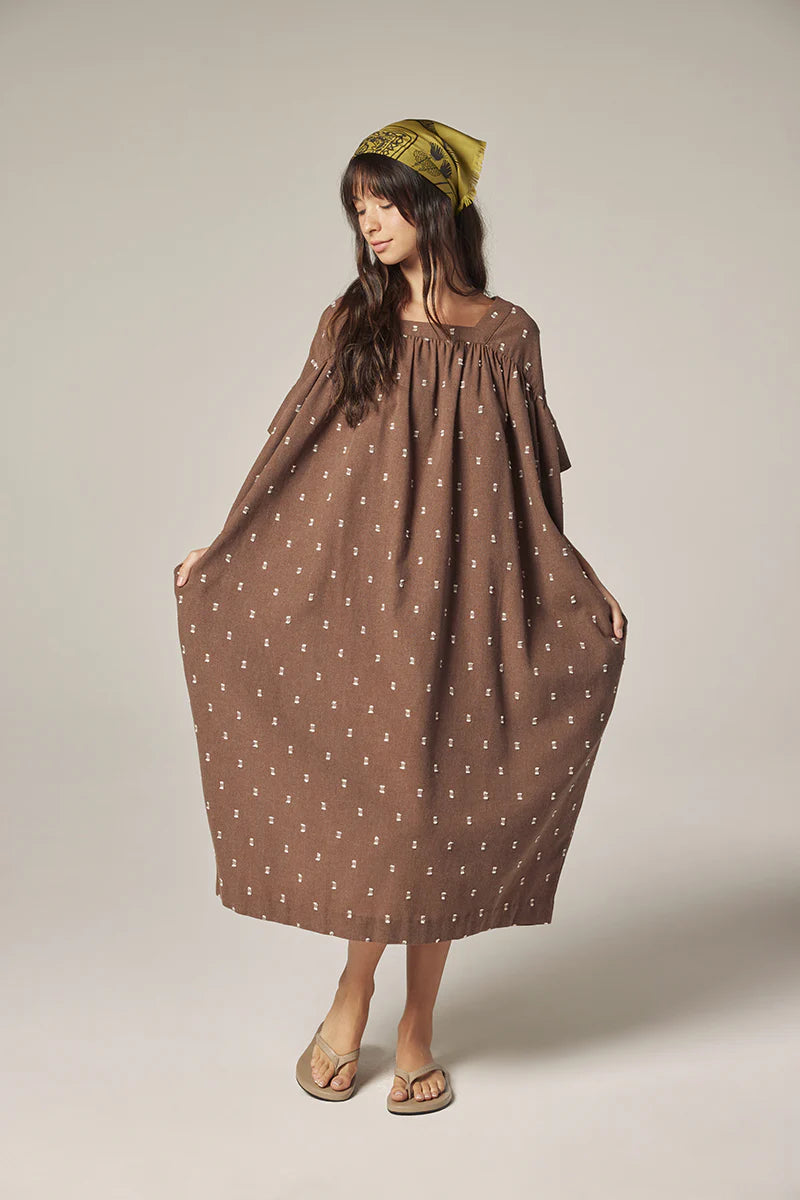 Amente Jacquard Mocha Dress