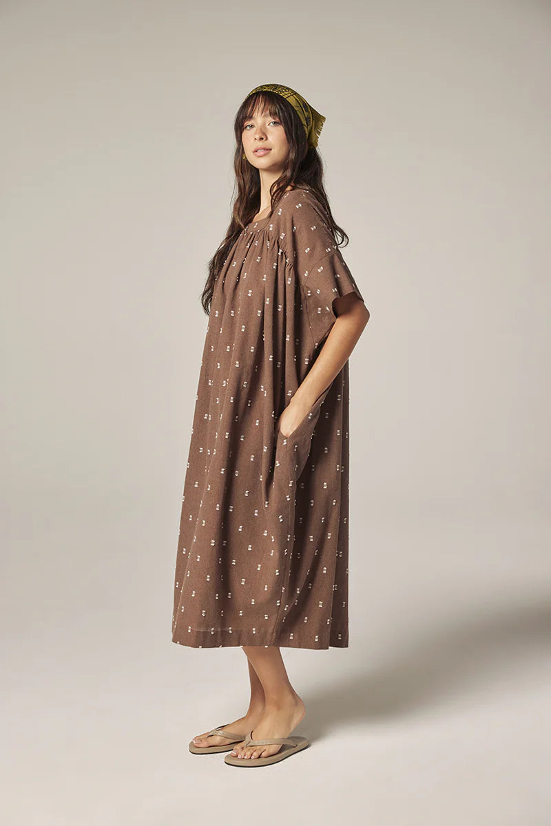 Amente Jacquard Mocha Dress