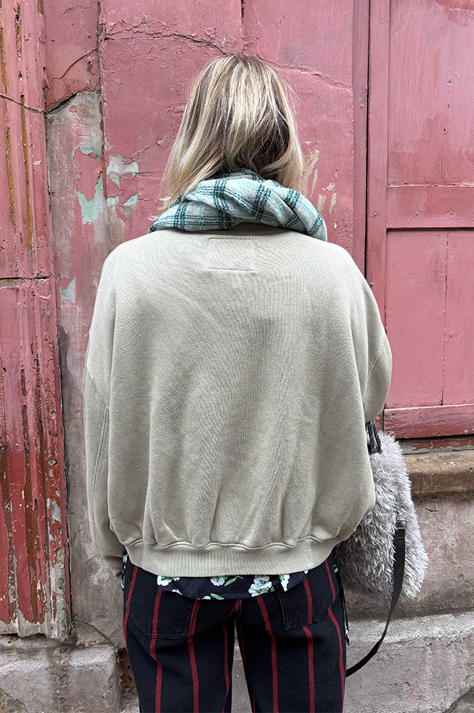 Bellerose Fancy Jadette Cropped Crewneck Sweatshirt