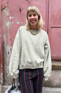 Bellerose Fancy Jadette Cropped Crewneck Sweatshirt